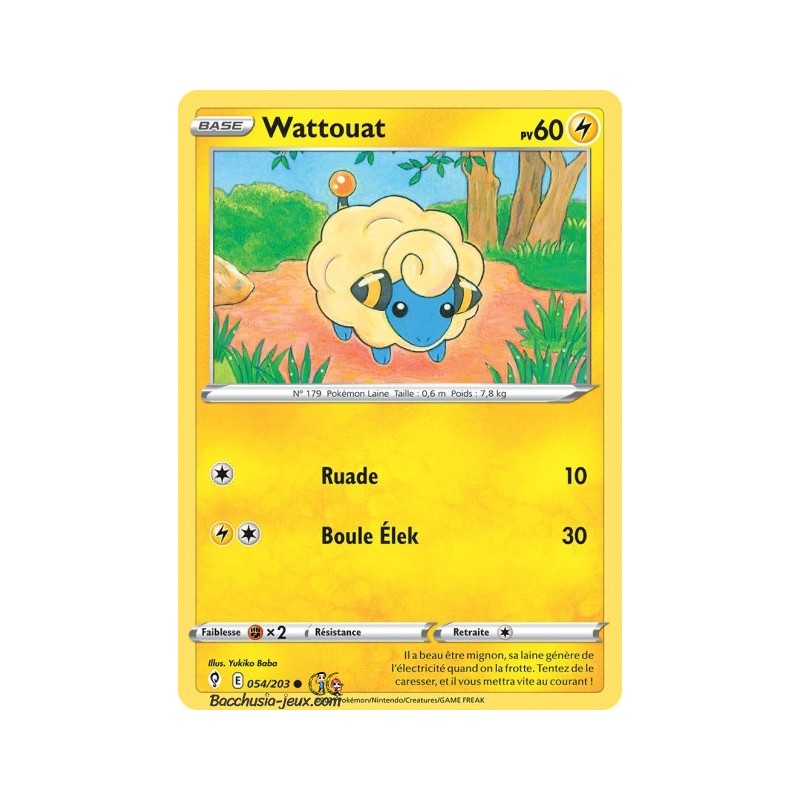 Carte Pokémon EB07 054/203 Wattouat