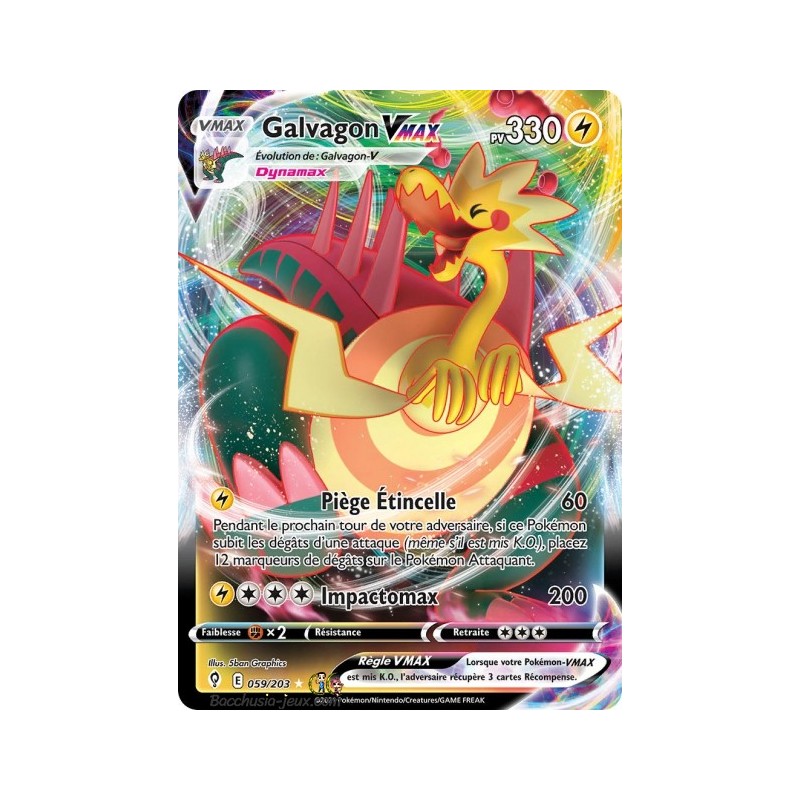 Carte Pokémon EB07 059/203 Galvagon V Max