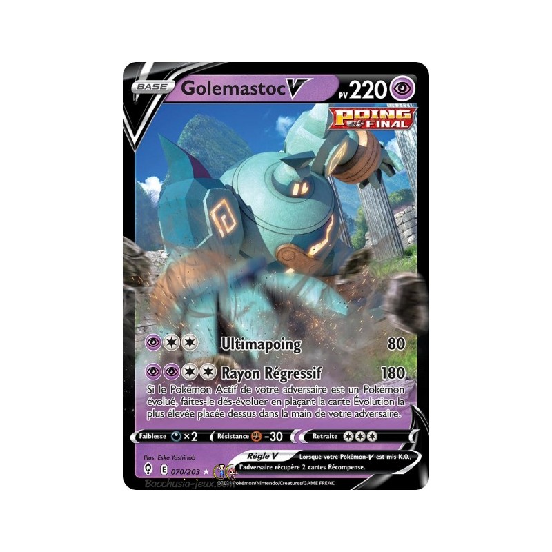Carte Pokémon EB07 070/203 Golemastoc V