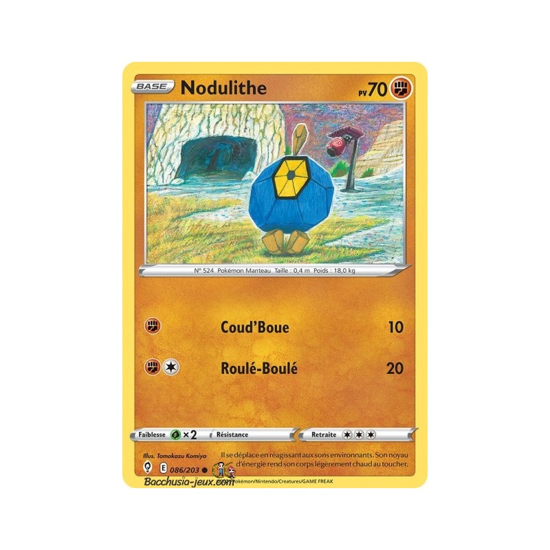 Carte Pokémon EB07 086/203 Nodulithe