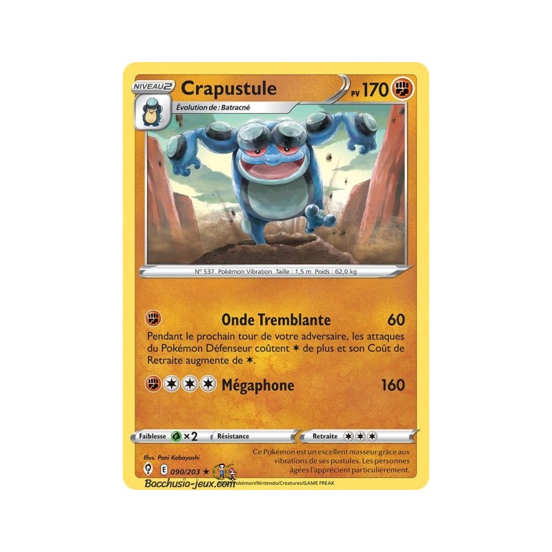 Carte Pokémon EB07 090/203 Crapustule
