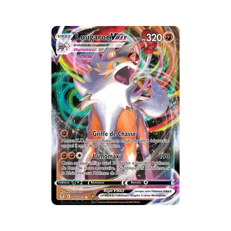 Carte Pokémon EB07 092/203 Lougaroc V Max