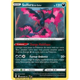 Carte Pokémon EB07 093/203 Sulfura de Galar Holo