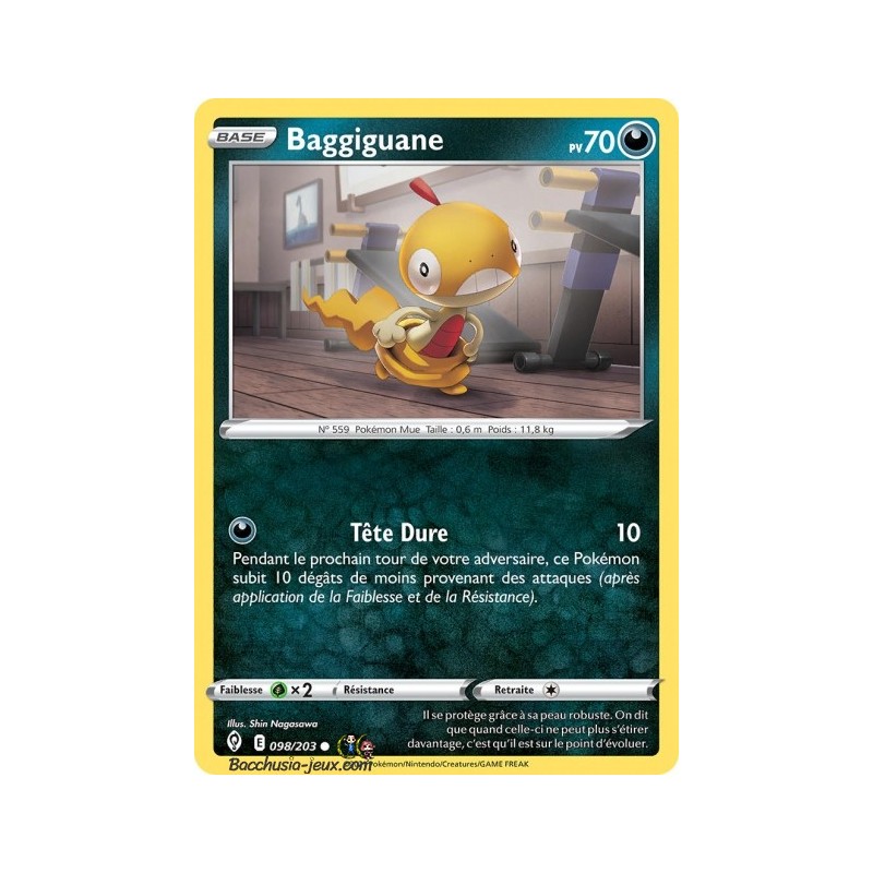 Carte Pokémon EB07 098/203 Baggiguane