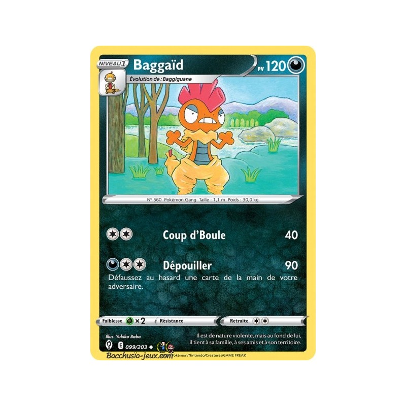 Carte Pokémon EB07 099/203 Baggaïd