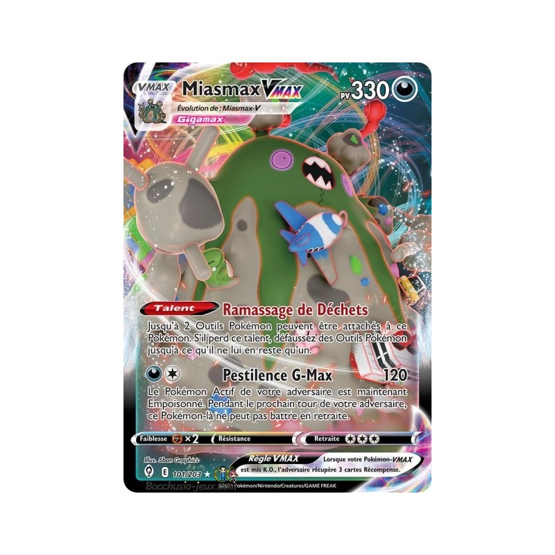 Carte Pokémon EB07 101/203 Miasmax V Max