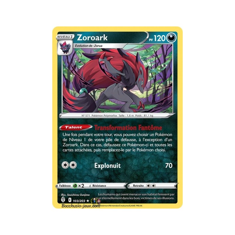 Carte Pokémon EB07 103/203 Zoroark