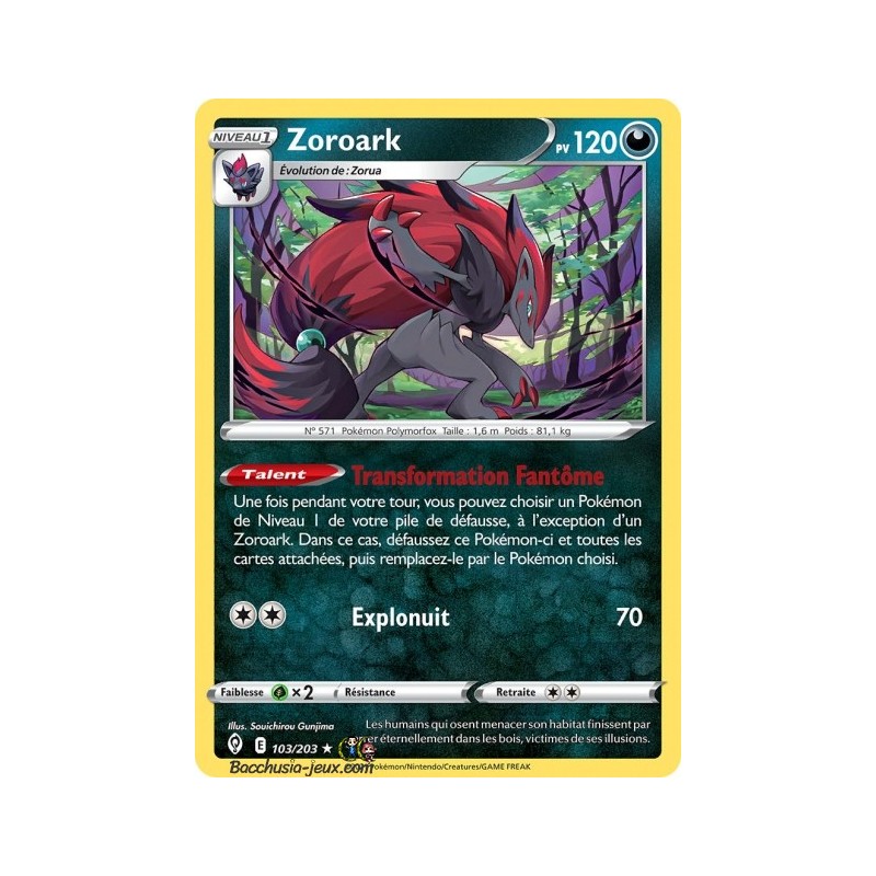 Carte Pokémon EB07 103/203 Zoroark