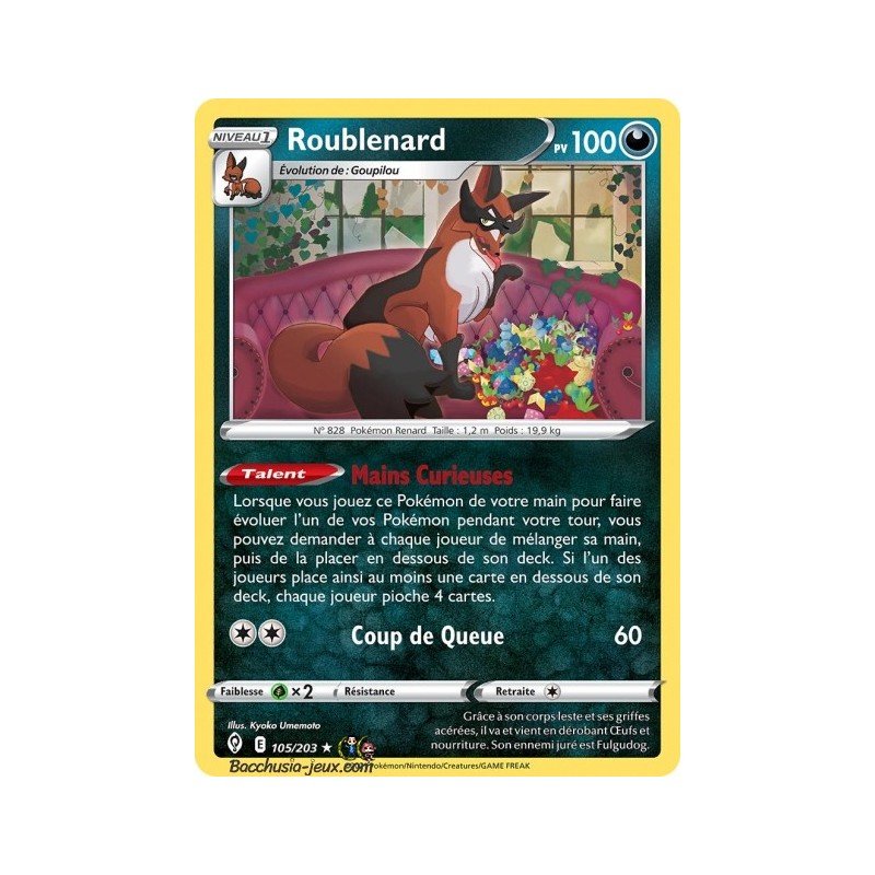 Carte Pokémon EB07 105/203 Roublenard