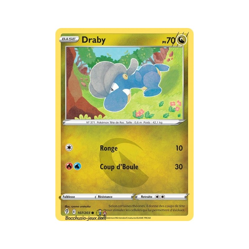 Carte Pokémon EB07 107/203 Draby