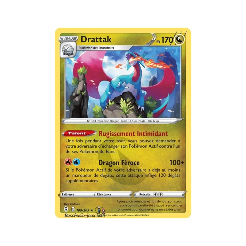 Carte Pokémon EB07 109/203 Drattak Holo