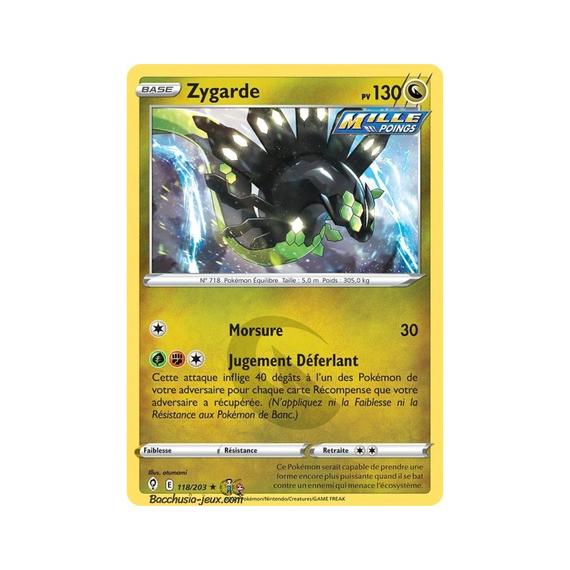 Carte Pokémon EB07 118/203 Zygarde Holo