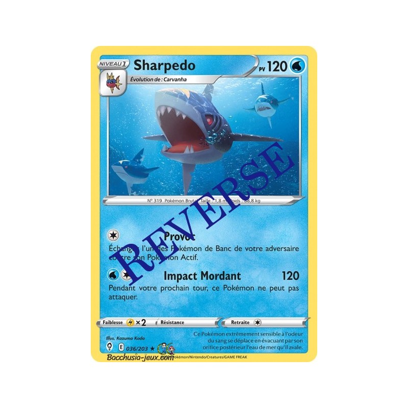 Carte Pokémon EB07 036/203 Sharpedo Reverse
