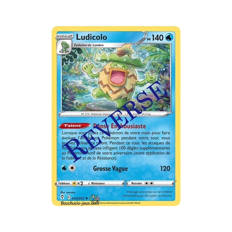 Carte Pokémon EB07 034/203 Ludicolo Holo Reverse