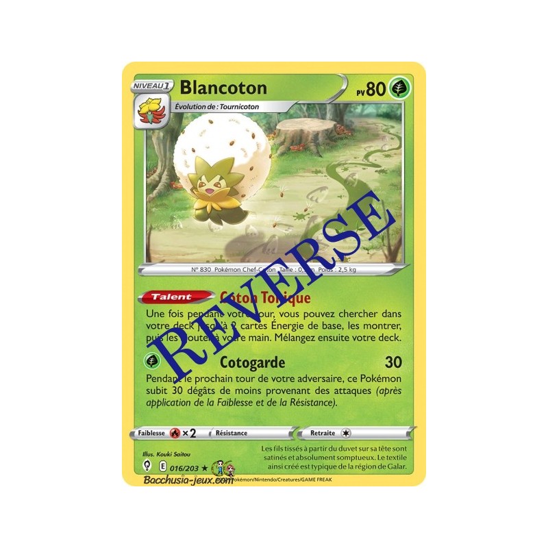 Carte Pokémon EB07 016/203 Blancoton Holo  Reverse