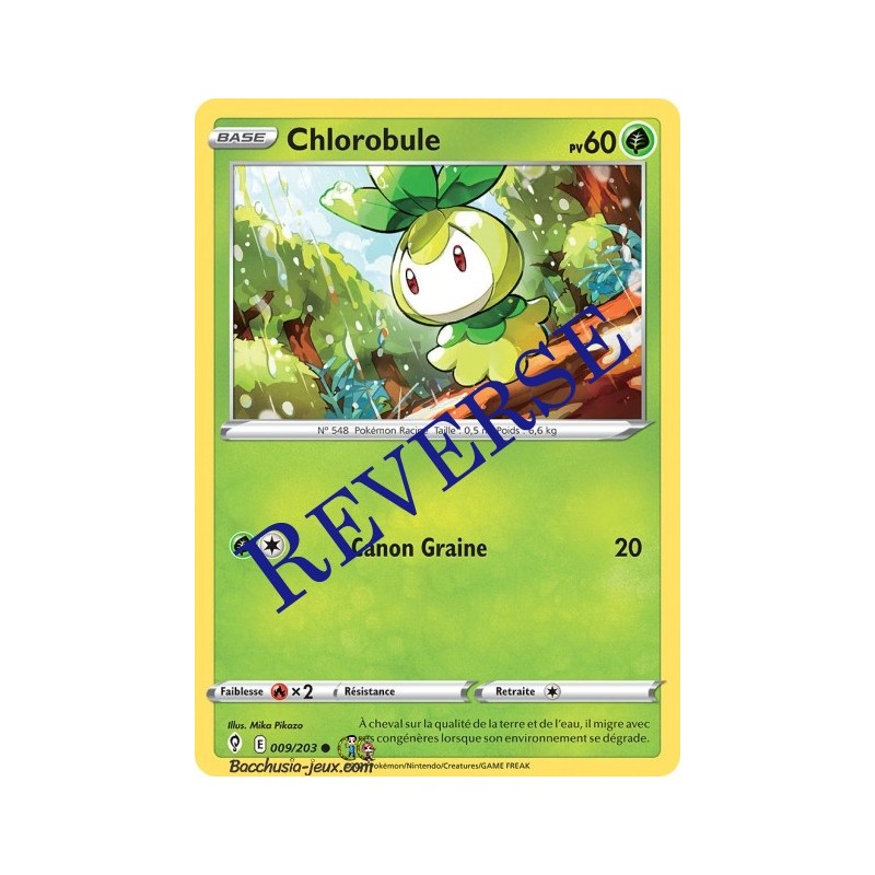Carte Pokémon EB07 009/203 Chlorobule  Reverse