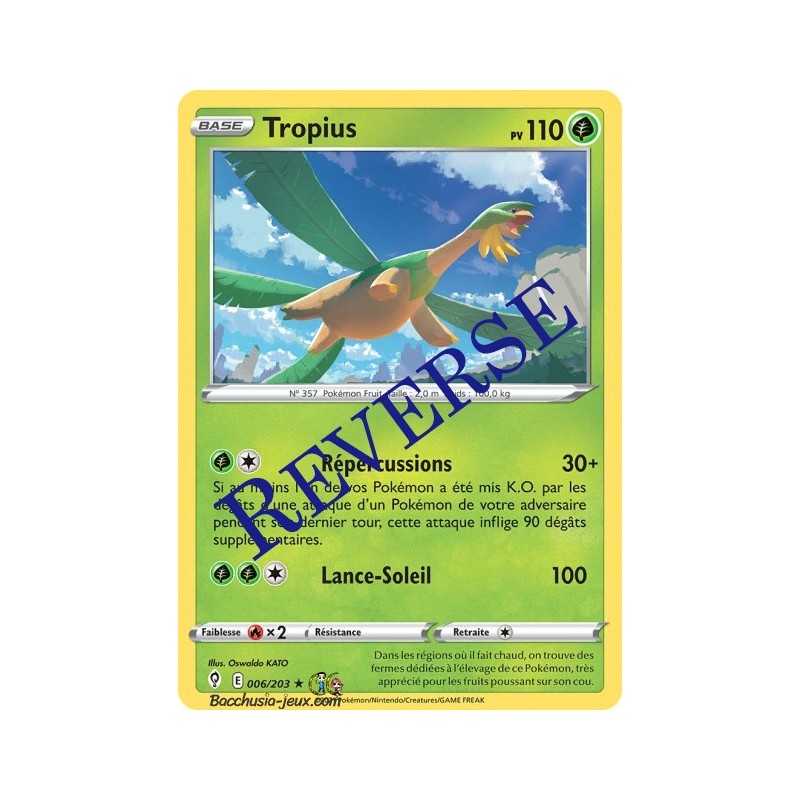 Carte Pokémon EB07 006/203 Tropius Reverse