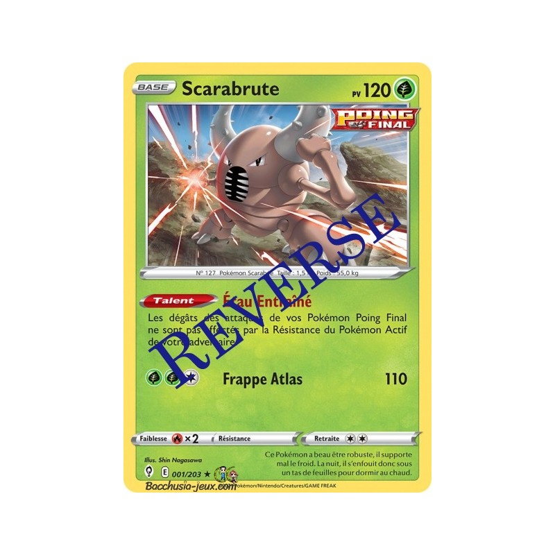 Carte Pokémon EB07 001/203 Scarabrute Reverse