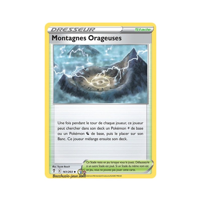 Carte Pokémon EB07 161/203 Montagnes Orageuses