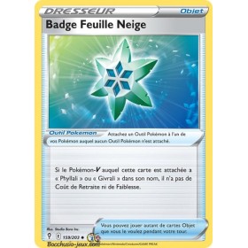 Carte Pokémon EB07 159/203 Badge Feuille Neige