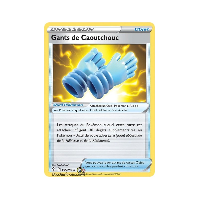 Carte Pokémon EB07 156/203 Gants de Caoutchouc