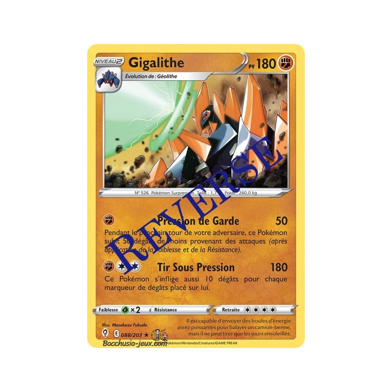 Carte Pokémon EB07 088/203 Gigalithe Reverse