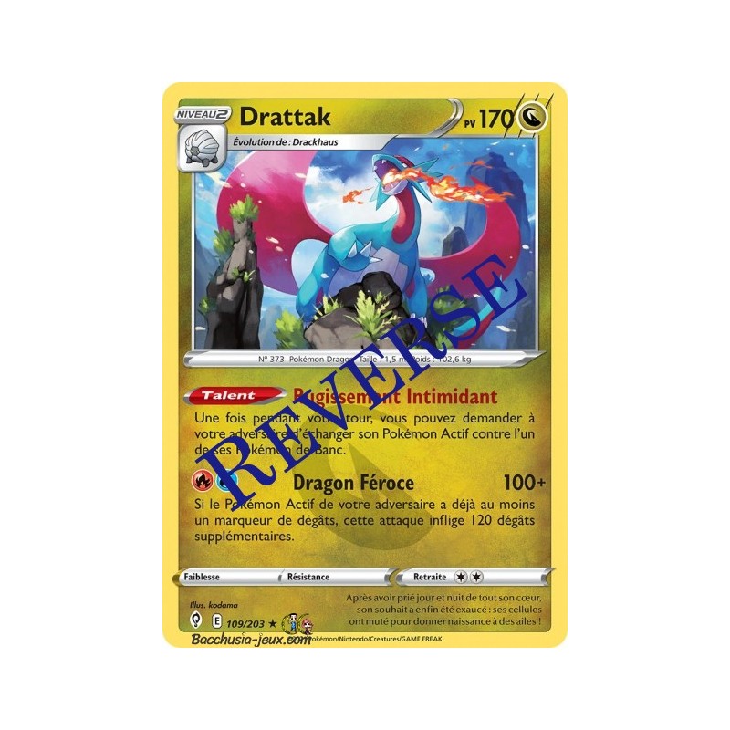 Carte Pokémon EB07 109/203 Drattak Holo Reverse