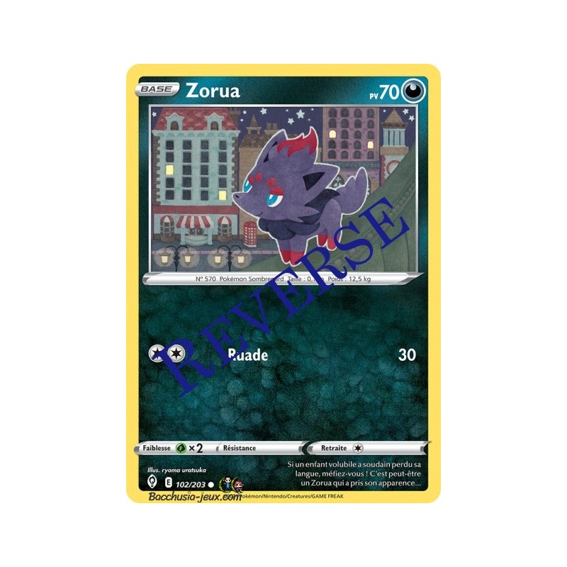 Carte Pokémon EB07 102/203 Zorua Reverse