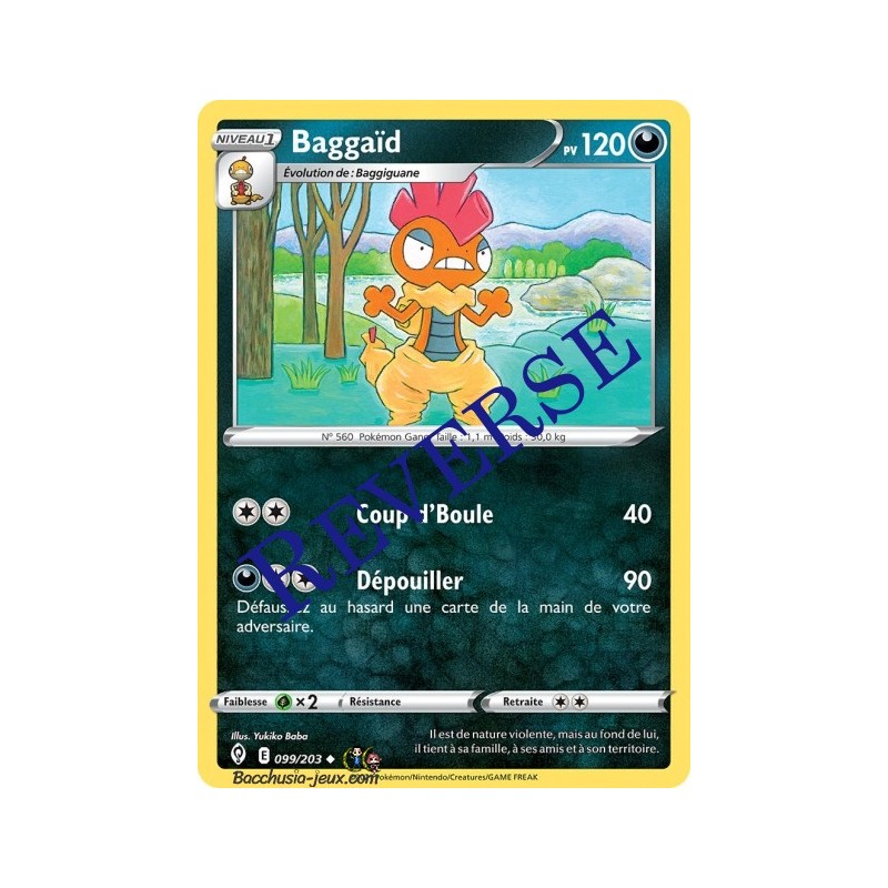 Carte Pokémon EB07 099/203 Baggaïd Reverse