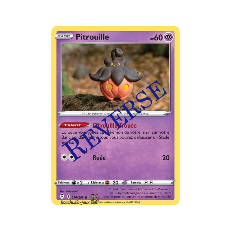 Carte Pokémon EB07 076/203 Pitrouille Reverse