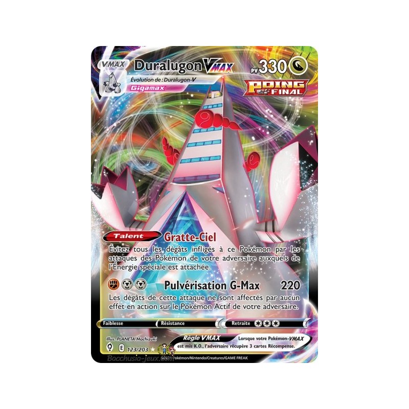 Carte Pokémon EB07 123/203 Duralugon V Max