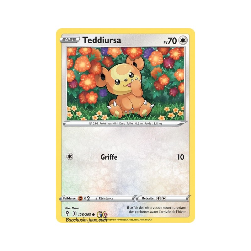 Carte Pokémon EB07 126/203 Teddiursa
