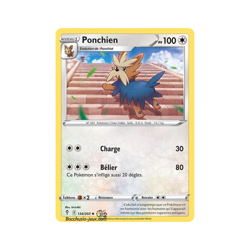 Carte Pokémon EB07 134/203 Ponchien