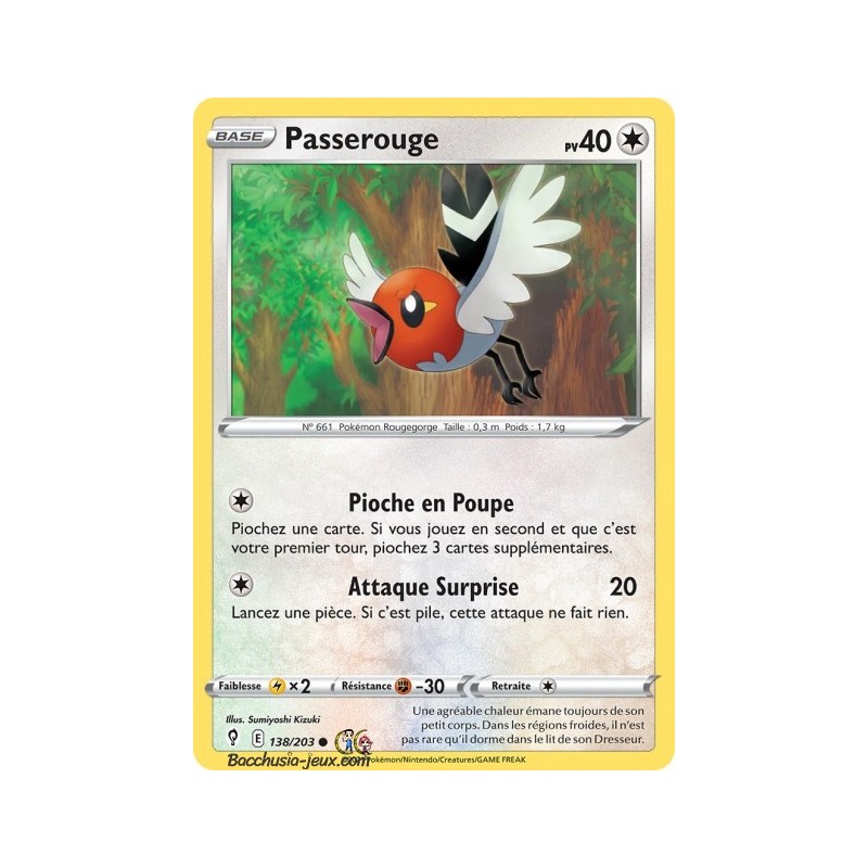 Carte Pokémon EB07 138/203 Passerouge