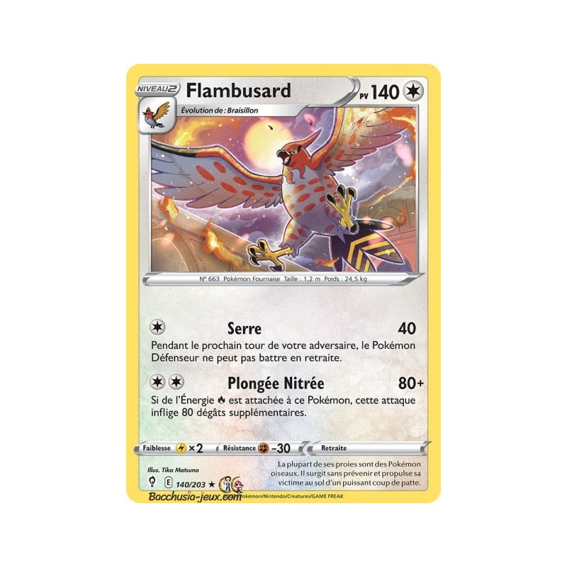 Carte Pokémon EB07 140/203 Flambusard