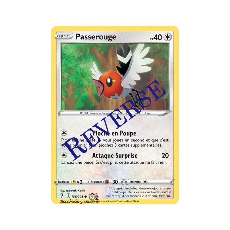 Carte Pokémon EB07 138/203 Passerouge Reverse