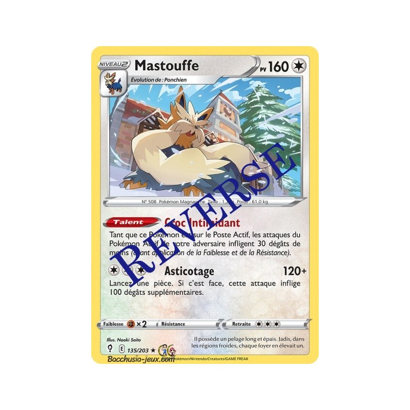 Carte Pokémon EB07 135/203 Mastouffe Reverse