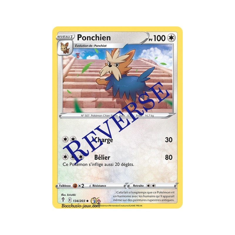 Carte Pokémon EB07 134/203 Ponchien Reverse