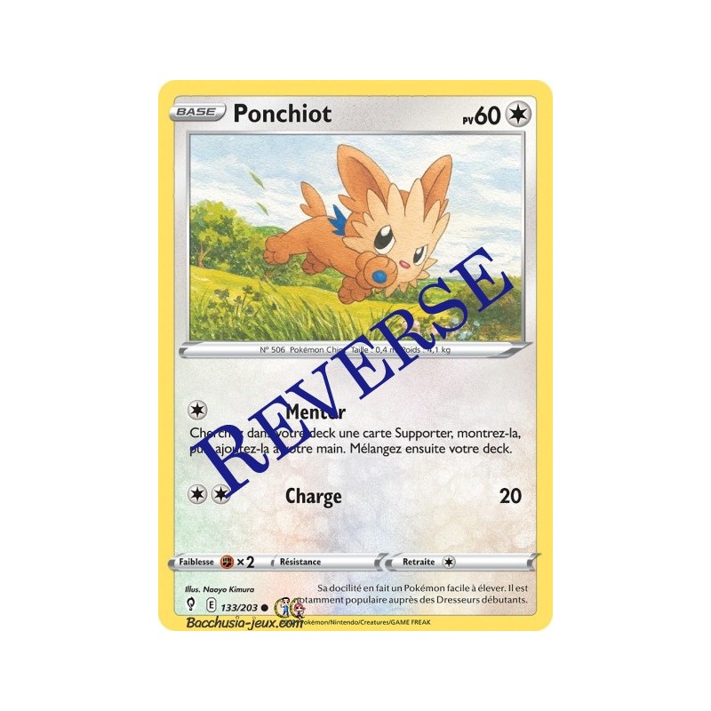 Carte Pokémon EB07 133/203 Ponchiot Reverse