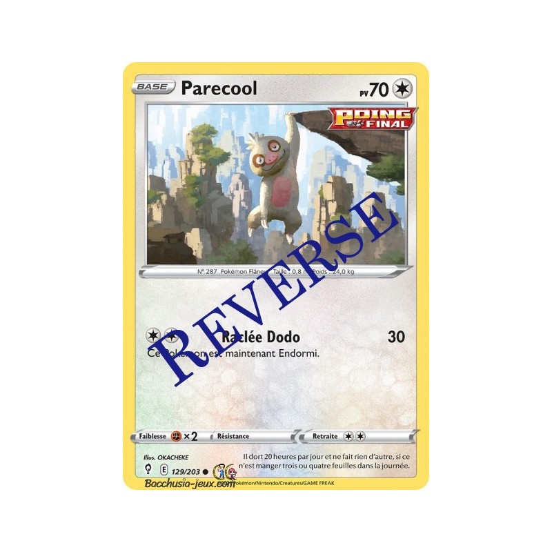 Carte Pokémon EB07 129/203 Parecool Reverse