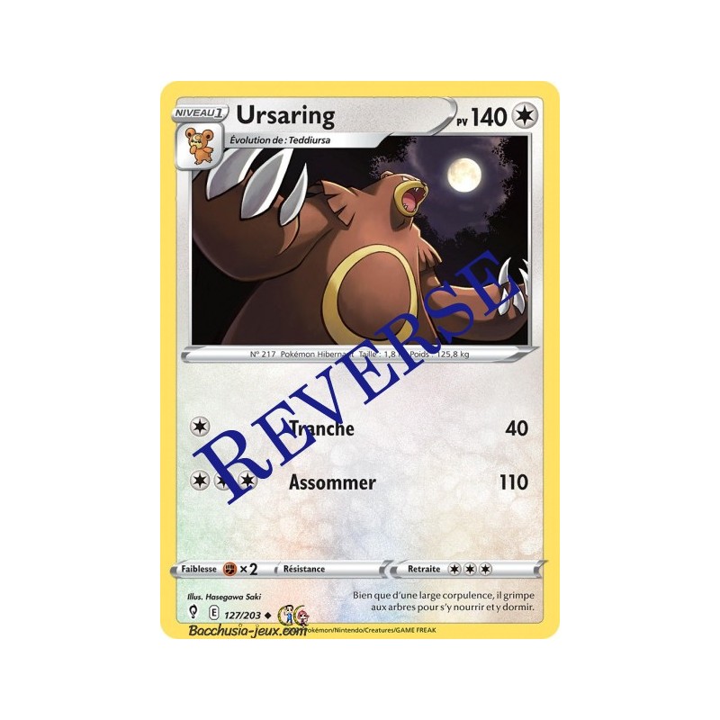 Carte Pokémon EB07 127/203 Ursaring Reverse