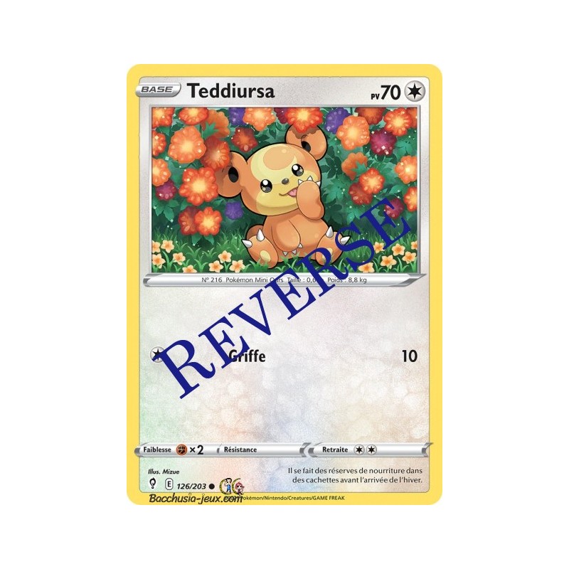 Carte Pokémon EB07 126/203 Teddiursa Reverse