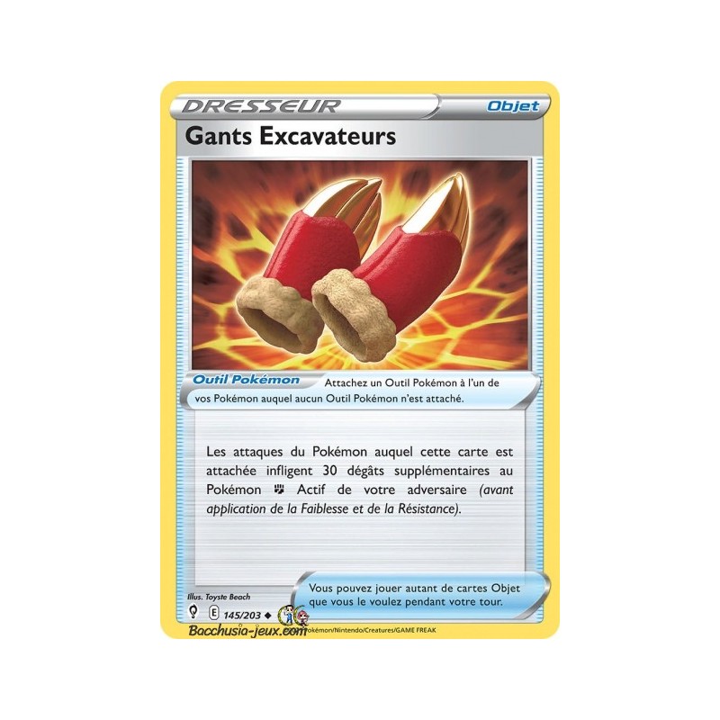 Carte Pokémon EB07 145/203 Gants Excavateurs