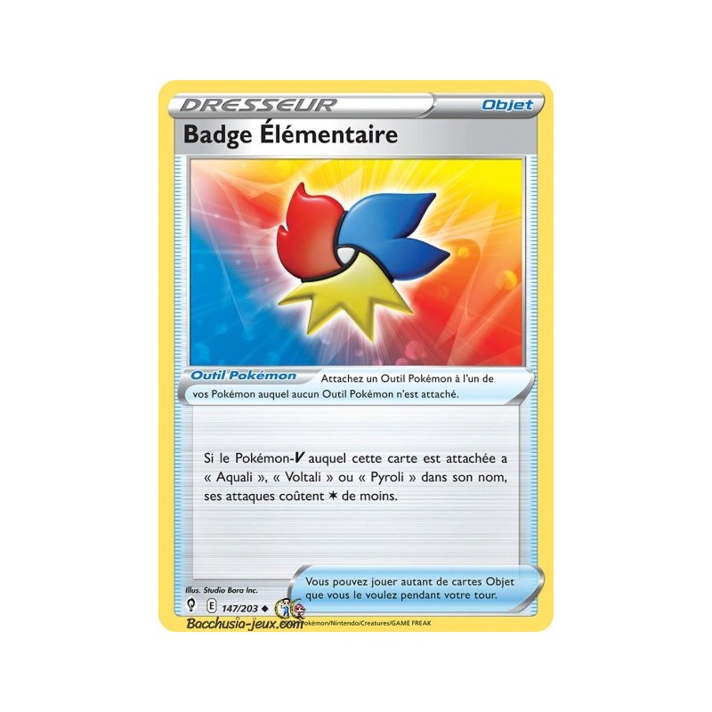 Carte Pokémon EB07 147/203 Badge Elémentaire