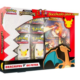 Coffret Pokémon 25 ans Célébrations Dracaufeu V de Peter