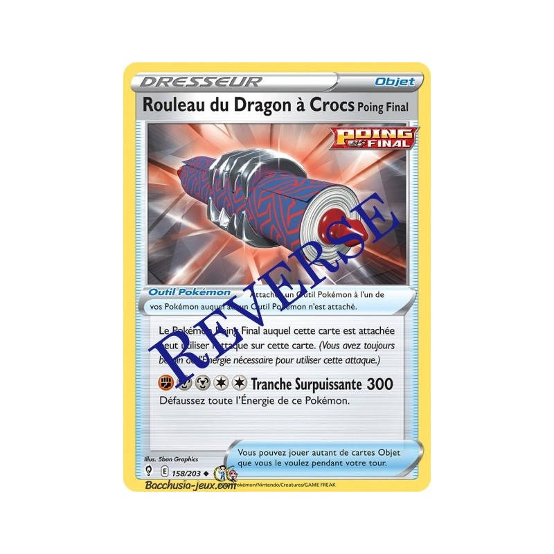 Carte Pokémon EB07 158/203 Rouleau du Dragon à Crocs Poing Final Reverse