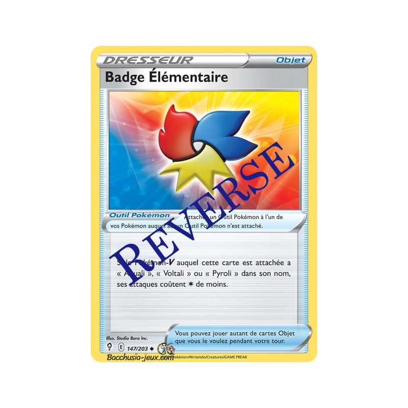 Carte Pokémon EB07 147/203 Badge Elémentaire Reverse