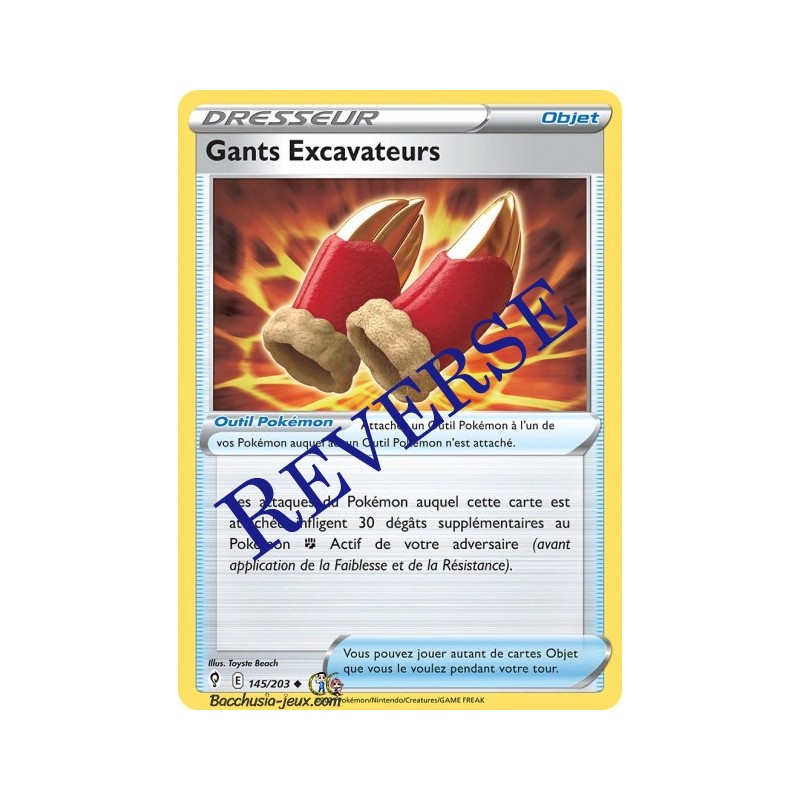 Carte Pokémon EB07 145/203 Gants Excavateurs Reverse