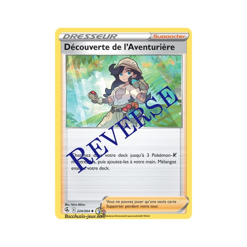 Carte Pokémon EB08 224/264 Découverte de l'Aventurière Reverse