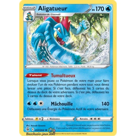 Carte Pokémon EB08 057/264 Aligatueur Holo